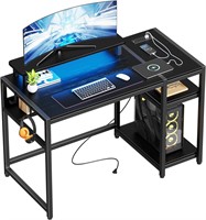 48 inch Gaming Desk w/LED Lights & Outlets