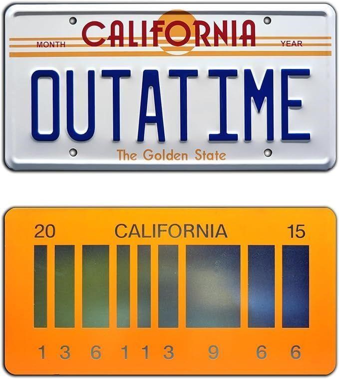Back to The Future Outatime + 2015  License Plates
