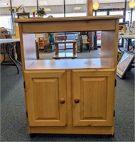 Wooden Side Table/ Microwave Table