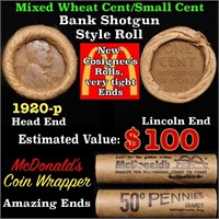 Lincoln Wheat Cent 1c Mixed Roll Orig Brandt McDon