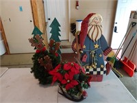 Three Larger Wooden Christmas Decorations