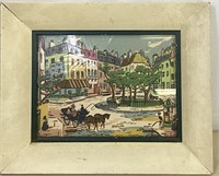 Framed Victorian Scene Picture