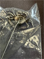 Sterling Crab Pin