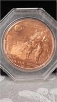 1969 Apollo 11 first man on the moon copper token