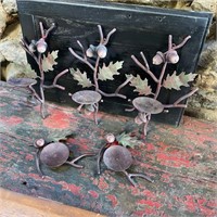 Metal Acorn Candle Holders for Wall & Table