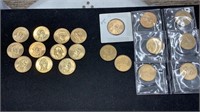 (20) Dollar Coins: (11) Presidential & (9)