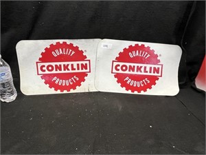 (2) MAGNETIC "CONKLIN" PRODUCTS SIGNS