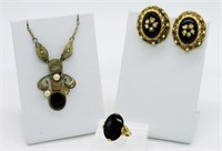 Vintage "Espo" Necklace, Ring & Earrings
