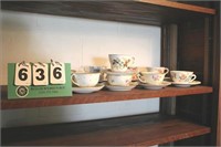 9 Bone China Tea Cups & Saucers