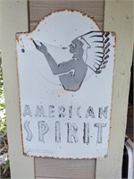 Vintage Metal american spirit sign