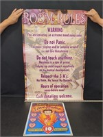 Room Rules poster, Metal Betty Boop Love Meter
