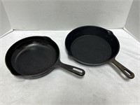 2 Cast Iron Frying Pans