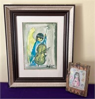 Framed Canvas & Wood Plaque DeGrazia Prints