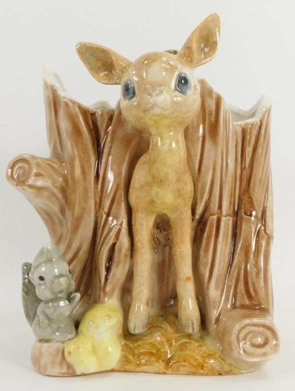 Vintage MCM Deer Ceramic Planter