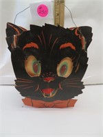 Vintage Halloween Black Cat Jack-O-Lantern