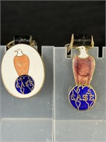 Enamel Watch FOB, Pair of CASE FOBS