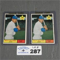 (2) 1961 Topps Billy Williams Rookie Cards