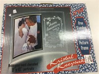 Glass 8 x 10 happy anniversary frame