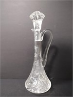 Vintage Etched Crystal Pitcher