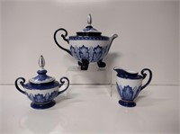 Bombay Blue and White Ceramic Tea Set