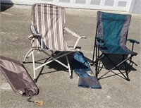 (2) Folding Camp Chairs in Carry Bags