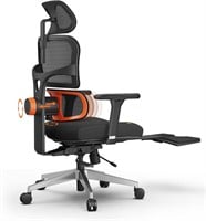 Newtral Ergonomic Chair with Footrest  Black