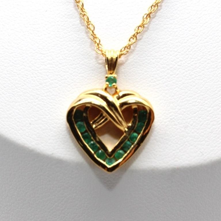 Emerald Heart Necklace