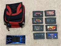 Nintendo Game Boy Micro w/8 games and carrying