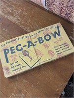 1955 Peg-a-Bow Board Game