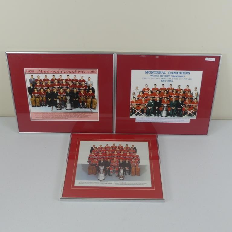 1950S & 1960S MONTREAL CANADIENS FRAMED PRINTS