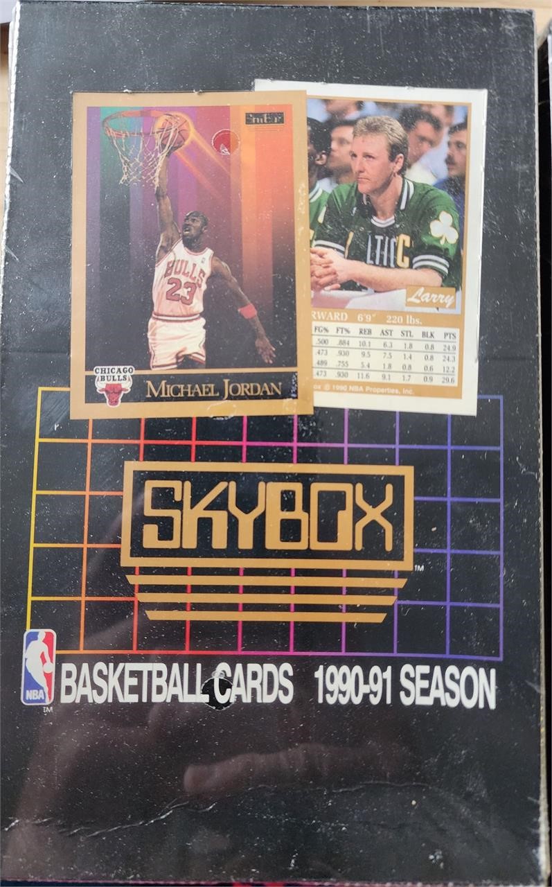 Two Com Sets of 90-91 NBA Skybox Cards NIB Sealed