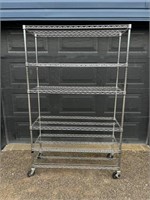 6-Tier 48in x 18in Chrome Wire Shelving Rack