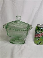 Indiana Glass Lace Edge Candy Dish 8" tall