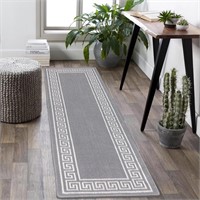 P483  Yamaziot 2'x6' Runner Rug, Gray