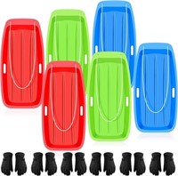 Jerify 6 Pcs 35 Kids Snow Sled w/Gloves