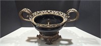 Louis XV Style Bronze Mounted Black Glass Bowl
