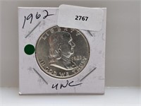 1962 90% Silv Franklin Half $1 Dollar