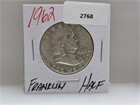 1962 90% Silv Franklin Half $1 Dollar