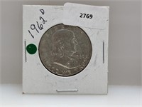 1962-D 90% Silv Franklin Half $1 Dollar