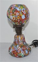 Murano Millefiori miniature lamp, 10"