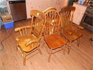 5 Assorted Wood Chairs