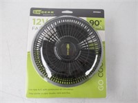 Go Gear SP570804 12 Volt Oscillating Fan, Black
