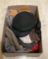 Great box of men’s hats and gloves.   1941.