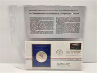 1975 First Day Cover w/ Sterling Silver Proof Meda