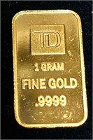 24K  1G Fine 9999 Bar