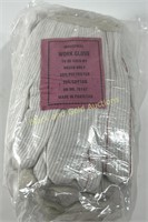 (12) New Polyester Cotton Work Gloves