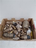 Group of large brass fittings