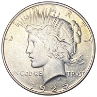 1925 Silver Peace Dollar CLOSELY UNCIRCULATED