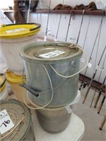 Metal Minnow Bucket and Plastic Bucket