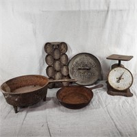 Antique cast iron & scale